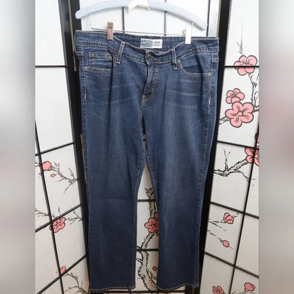 Signature by Levi Strauss Women's Straight Leg Jeans - Dark Blue - Picture 2 of 10